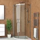 Roltechnik AMR2N 1000 íves zuhanykabin brillant profil transparent betét (624-1000000-00-02)