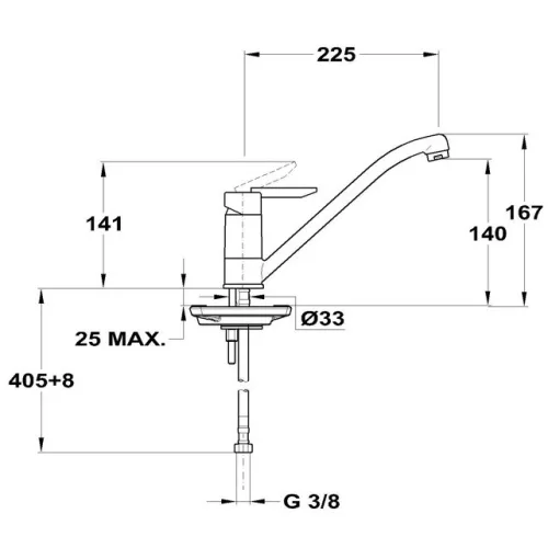 Mofém Mambó-5 álló mosogató csaptelep 652-0072-00