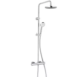 KLUDI LOGO termosztátos zuhanyrendszer komplett króm KL-6809405-00 rajza