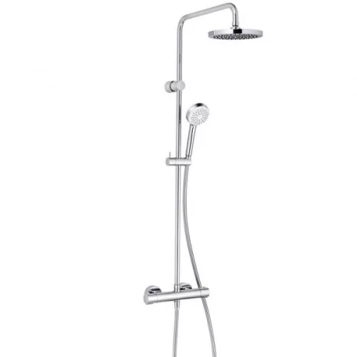 KLUDI LOGO termosztátos zuhanyrendszer komplett króm KL-6809405-00 rajza