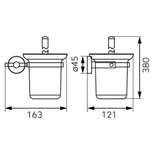 Ferro mephisto WC-kefe tartóval(6833.0)