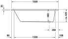 Duravit D-Code Fürdőkád fehér 1500x750 mm (700095000000000)