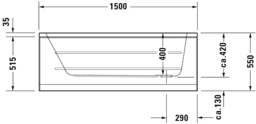 Duravit D-Code Fürdőkád fehér 1500x750 mm (700095000000000)