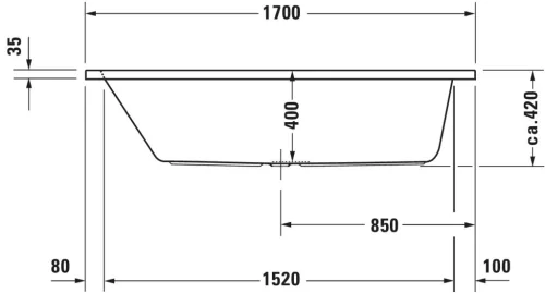 Duravit D-Code Fürdőkád fehér 1700x700 mm (700097000000000)