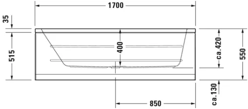 Duravit D-Code Fürdőkád fehér 1700x700 mm (700097000000000)