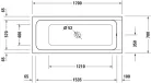 Duravit D-Code Fürdőkád fehér 1700x700 mm (700097000000000)