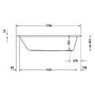Duravit D-CODE egyenes fürdőkád akril 170x70-es (700098000000000)