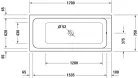 Duravit D-Code Fürdőkád fehér 1700x750 mm (700099000000000)