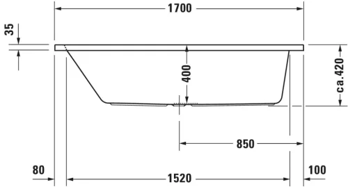 Duravit D-Code Fürdőkád fehér 1700x750 mm (700099000000000)