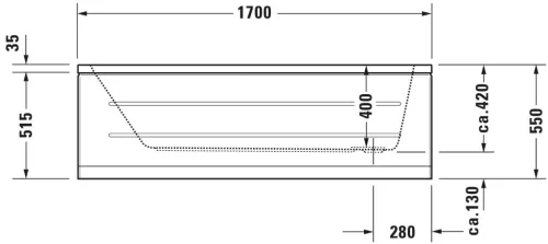 Duravit D-Code Fürdőkád fehér 1700x750 mm (700100000000000)