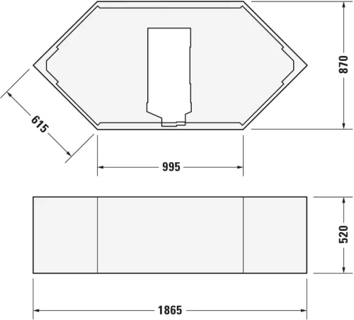 Duravit D-Code Fürdőkád fehér 1900x900 mm (700138000000000)