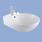 Alföldi Mollis Dew 47 cm mosdó fehér 7019 47 01 rajza