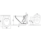 Alföldi Optic fali WC csésze CleanFlush kompakt 7048 R0 01
