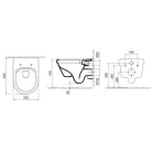 Alföldi Formo kombipack mélyöblítésű fali WC csésze CleanFlush (7060 HR 01)