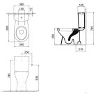 Alföldi Saval 2.0 monoblokkos WC csésze alsó kifolyású 7090 09 01