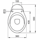 ALFÖLDI Bázis WC mély alsó CleanFlush fehér 7094 R1 01 rajz2