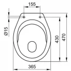 ALFÖLDI Bázis WC lapos hátsó CleanFlush fehér 7095 R0 01 rajz2