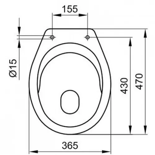 ALFÖLDI Bázis WC lapos hátsó CleanFlush fehér 7095 R0 01 rajz2