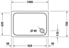 Duravit D-Code Zuhanytálca fehér (720093000000000)