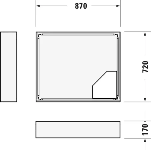 Duravit D-Code Zuhanytálca fehér (720104000000000)