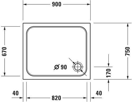 Duravit D-Code Zuhanytálca fehér (720104000000000)