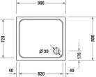 Duravit D-Code Zuhanytálca fehér (720105000000000)