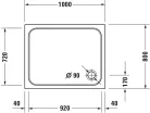 Duravit D-Code Zuhanytálca fehér (720106000000000)