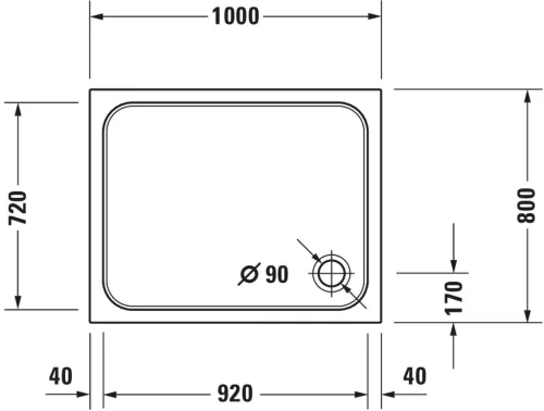 Duravit D-Code Zuhanytálca fehér (720106000000000)
