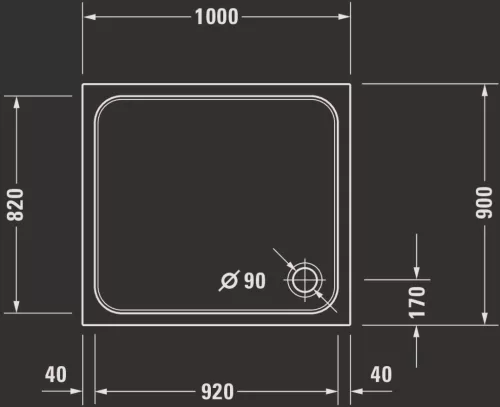 Duravit D-Code Zuhanytálca fehér (720107000000000)
