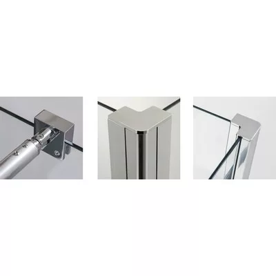 Roltechnik TDN2 1400 kétszárnyas zuhanyajtó brillant profil transparent betét (721-1400000-00-02)