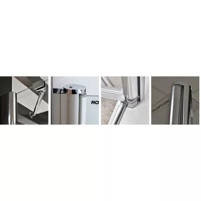 Roltechnik TR2 1000 íves kétszárnyas zuhanykabin brillant profil transparent betét (723-1000000-00-02)
