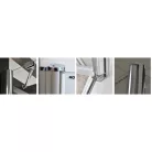Roltechnik TR2 900 íves kétszárnyas zuhanykabin ezüst profil transparent betét (723-9000000-01-02)