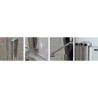 Roltechnik TDO1 1100 egyszárnyas zuhanyajtó ezüst profil transparent betét (724-1100000-01-02)