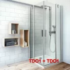 Roltechnik TDO1 800 egyszárnyas zuhanyajtó brillant profil transparent betét (724-8000000-00-02)