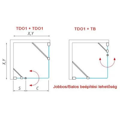 Roltechnik TDO1 800 egyszárnyas zuhanyajtó brillant profil transparent betét (724-8000000-00-02)
