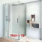 Roltechnik TDO1 900 egyszárnyas zuhanyajtó brillant profil transparent betét (724-9000000-00-02)