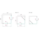 Roltechnik TCO1 900 egyszárnyas zuhanyajtó ezüst profil transparent betét (727-9000000-01-02)