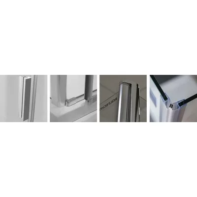 Roltechnik TCO1 900 egyszárnyas zuhanyajtó ezüst profil intimglass betét (727-9000000-01-20)