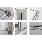Roltechhnik UB 1000 zuhanyfal brillant profil transparent betét (729-1000000-00-02)