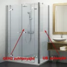 Roltechhnik UB 800 zuhanyfal brillant profil transparent betét (729-8000000-00-02)