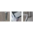 Roltechnik TZOL1 1000 forgatható harmonikaajtó brillant profil transparent betét balos (737-100000l-00-02)