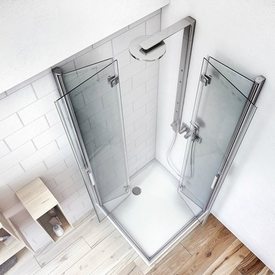 Roltechnik TZOP1 1200 forgatható harmonikaajtó brillant profil transparent betét jobbos (737-120000P-00-02)