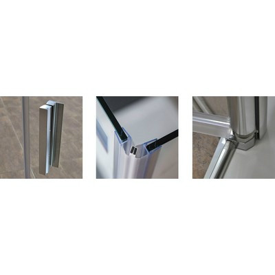 Roltechnik TZOP1 1200 forgatható harmonikaajtó brillant profil transparent betét jobbos (737-120000P-00-02)