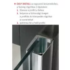 Roltechnik TR2 Light 900 íves zuhanykabin brillant profil transparent betét (738-9000000-00-02)