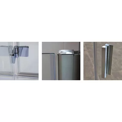 Roltechnik TZNL1 1100 forgatható zuhanyajtó brillant profil transparent betét balos (739-110000l-00-02)