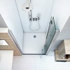 Roltechnik TZNP1 800 forgatható zuhanyajtó brillant profil transparent betét jobbos (739-800000P-00-02)