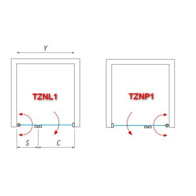 Roltechnik TZNP1 800 forgatható zuhanyajtó brillant profil transparent betét jobbos (739-800000P-00-02)