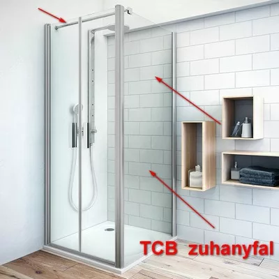 Roltechhnik TCB 900 zuhanyfal ezüst profil transparent betét (741-9000000-01-02)