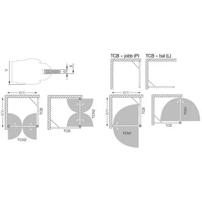 Roltechhnik TCB 900 zuhanyfal ezüst profil transparent betét (741-9000000-01-02)