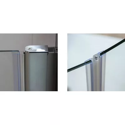 Roltechhnik TCB 900 zuhanyfal ezüst profil transparent betét (741-9000000-01-02)